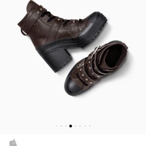 Converse Dark Brown and Black Combat Boots